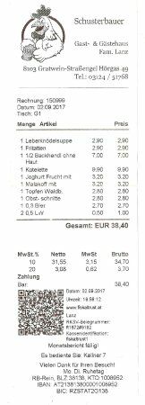 Schusterbauer Gastehaus Restaurant